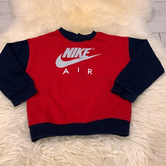 Nike Air Blue & Red Sweatshirt and Sweatpants Matching Set in Size 24M - Picture 2 of 9